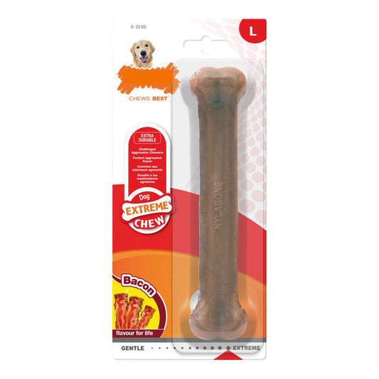 Dog chewing toy Nylabone Dura Chew Bacon Size L Nylon