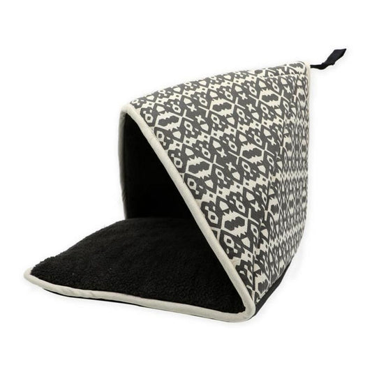 Dog Bed Aimé Small Black 40 x 40 x 40 cm White