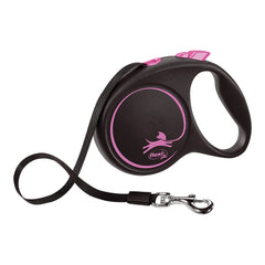 Dog Lead Flexi BLACK DESIGN 5 m Pink Size S