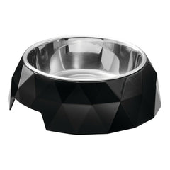 Dog Feeder Hunter Kimberley Melamin Black Stainless steel Triangular (14 x 14 x 4,5 cm)