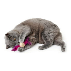 Cat toy Hunter Mala Feathers Pink Ball (4 cm)