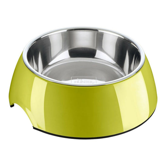 Dog Feeder Hunter Stainless steel Melamin Green (18,5 x 18,5 x 9,5 cm)