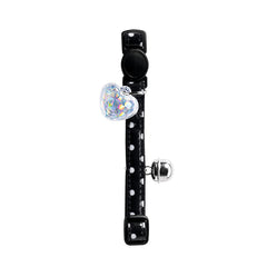 Cat Collar Hunter Glossy Dots Polyester Cotton Black Points black (17,1 x 3,6 x 2,5 cm)