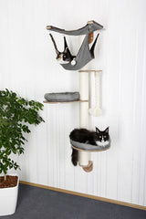 Kerbl 81545 Wall-Mounted Cat Tree Dolomit 2.0 Tofana 160cm Gray