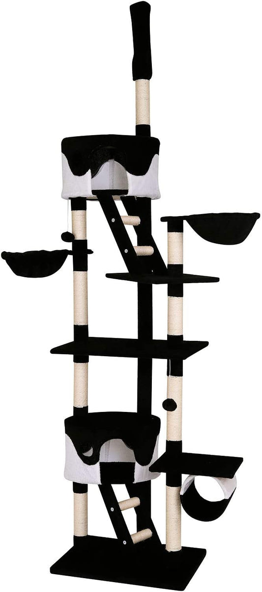 lionto KB00408 Cat Tree XXL 230-250cm Black/White