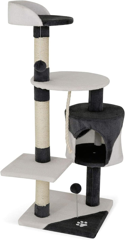 Lionto KB00205 Cat Tree 112cm Gray/White