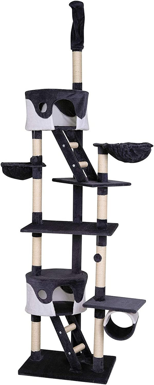 lionto KB00405 Cat Tree XXL 230-250cm Gray/White