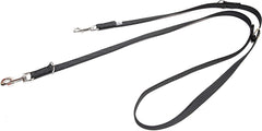 Julius-K9 IDC Color&Gray Leash With Double Carabiner Clip 20mm 2.2m Black