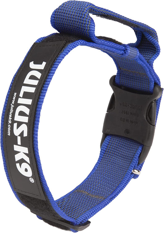 Julius-K9 IDC Color&Gray Collar With Handle 40mm Blue