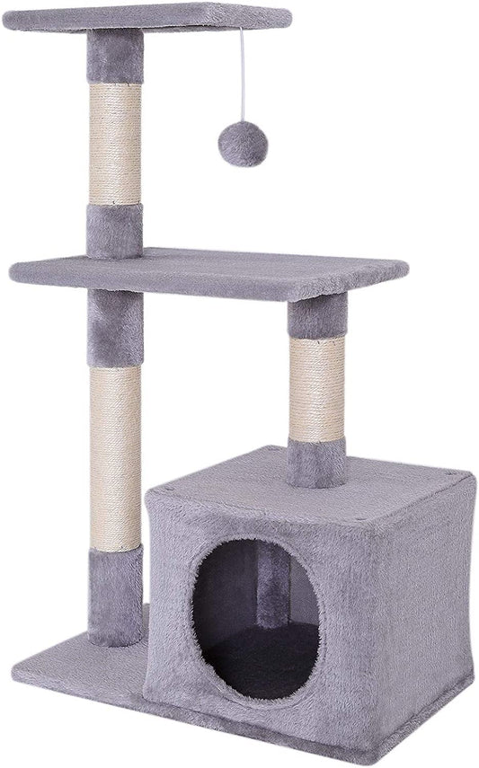 lionto KB00253 Cat Tree 85cm Gray