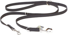 Julius-K9 IDC Color&Gray Leash With Double Carabiner Clip 20mm 2.2m Black