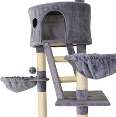 lionto KB00407 Cat Tree XXL 230-250cm Gray