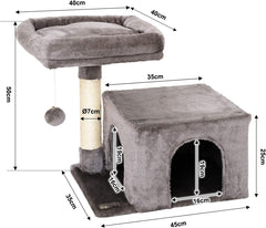 lionto KB00345 Cat Tree 50cm Dark Gray