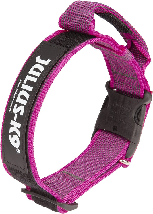 Julius-K9 IDC Color&Gray Collar With Handle 40mm Pink