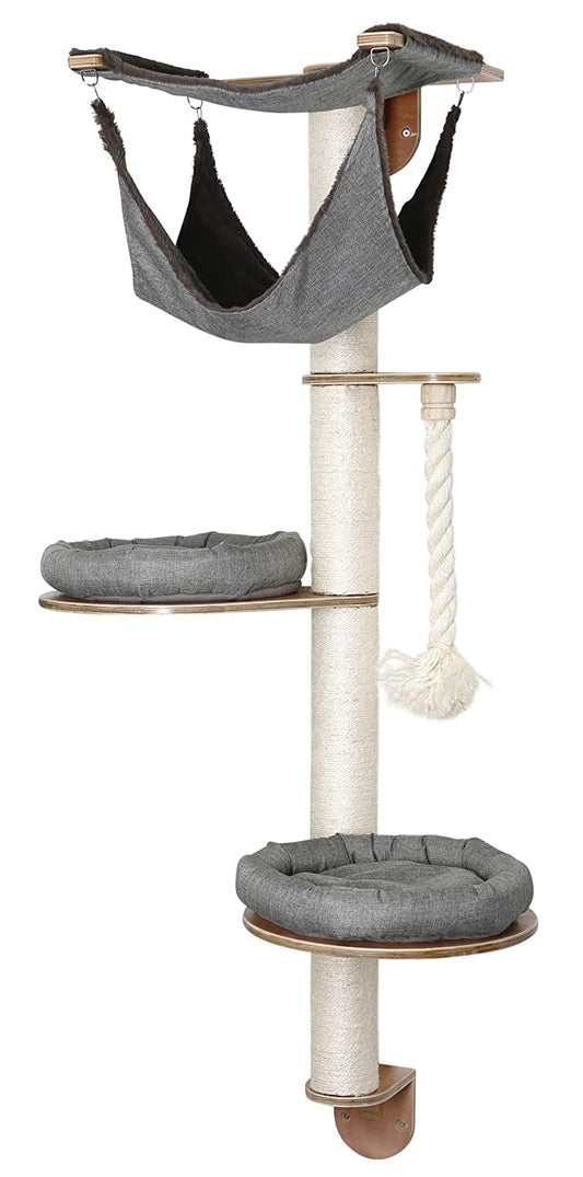 Kerbl 81545 Wall-Mounted Cat Tree Dolomit 2.0 Tofana 160cm Gray