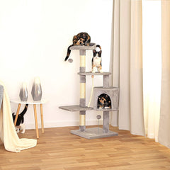 lionto KB00207 Cat Tree 112cm Gray