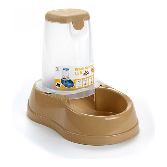 Pet feeding dish Beige (18,5 x 22 x 28,5 cm)