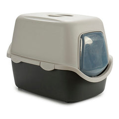 Cat Litter Box Plastic Grey (39 x 40 x 55 cm)