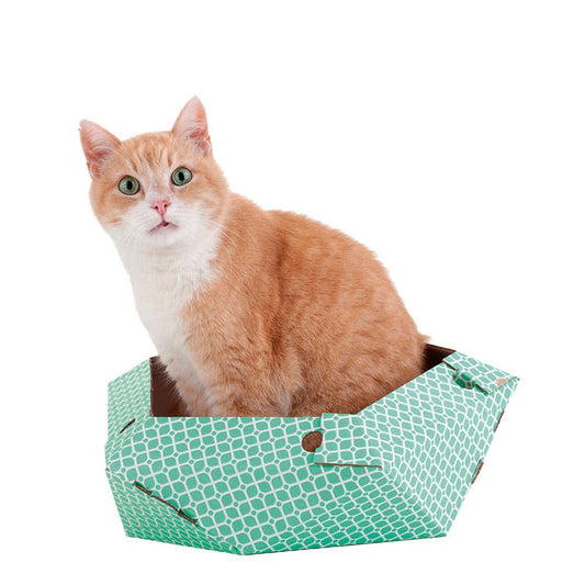 Cat toy United Pets Oliver Green Box Cardboard (45 x 45 x 25 cm)