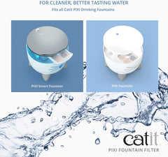 Catit 43721 Pixi Water Fountain Filter 3 Pack