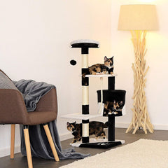 Lionto KB00208 Cat Tree 112cm Black/White