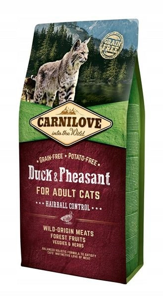 Carnilove Cat Duck & Pheasant Hairball Control 6kg