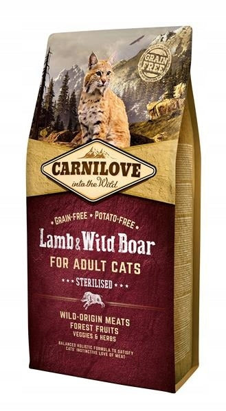 Carnilove Cat Lamb & Wild Boar Sterilized 6kg