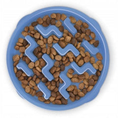 Outward Hound Fun Feeder Dog Slow Feeding Bowl Medium Blue