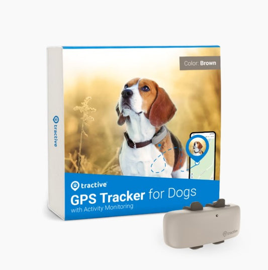 Tractive GPS Tracker For Dogs Brown