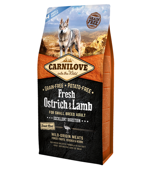 Carnilove Fresh Grain & Potato Free Adult Small Ostrich & Lamb 1.5kg