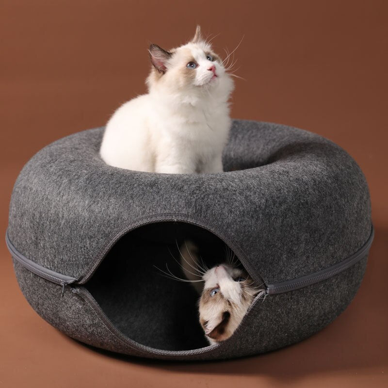 Pet Cats Tunnel Interactive Play Toy Cat Bed Dual Use Indoor Toys Kitten Exercising Products Cat Training Toy